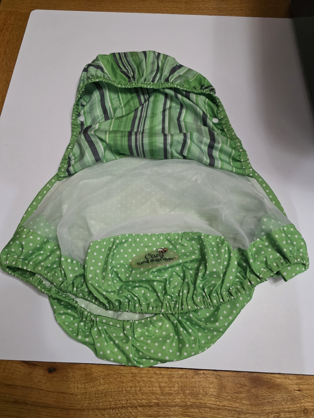 Green Polka Dot Sun & Bug Cover - Women's Bag Accessory